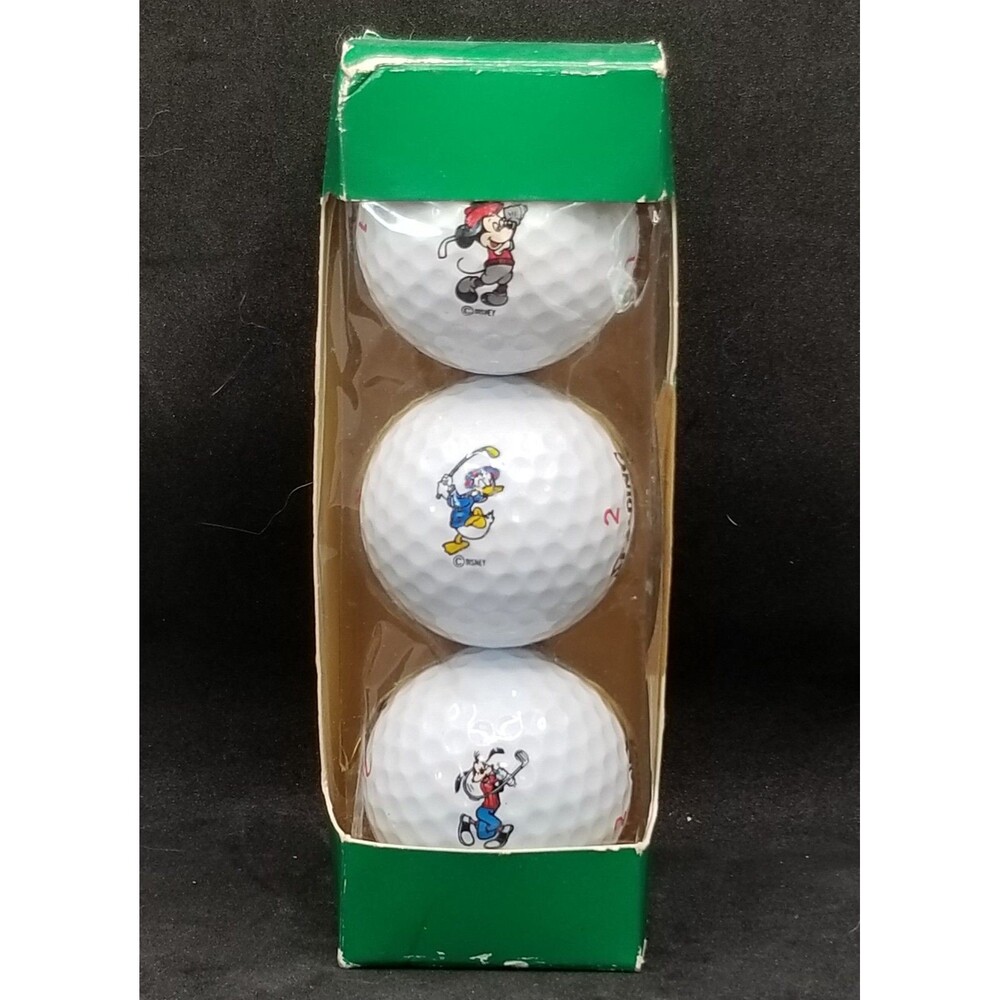 Disney character logo golf balls Spalding 3 pack vintage nos vintage